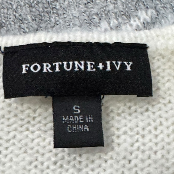 NWT Stitch Fix Fortune & Ivy Cardigan Women's Black and Gray Striped Sweater SM - Picture 6 of 6